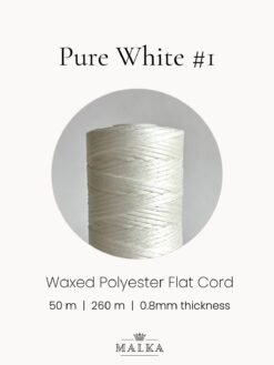 Alternative view of White Micro Macrame Cord- 0.8mm
