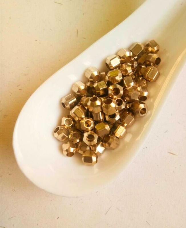 6MM Brass Geometric Beads - Image 4