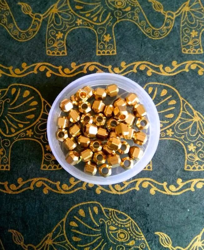 6MM Brass Geometric Beads - Image 2