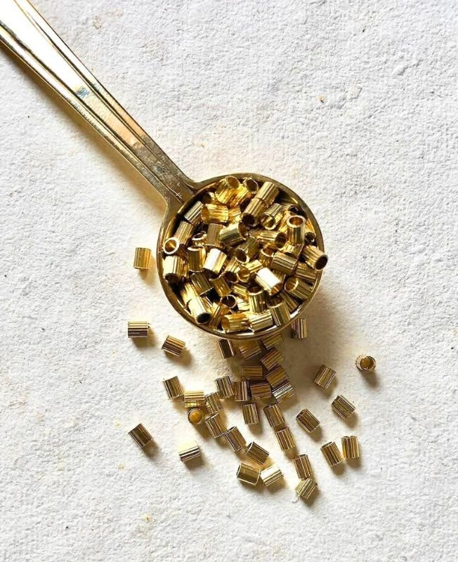 4MM Brass Pipe Geometric Beads - Image 3