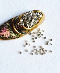 Alternative view of Cube Silver Filled Brass Beads