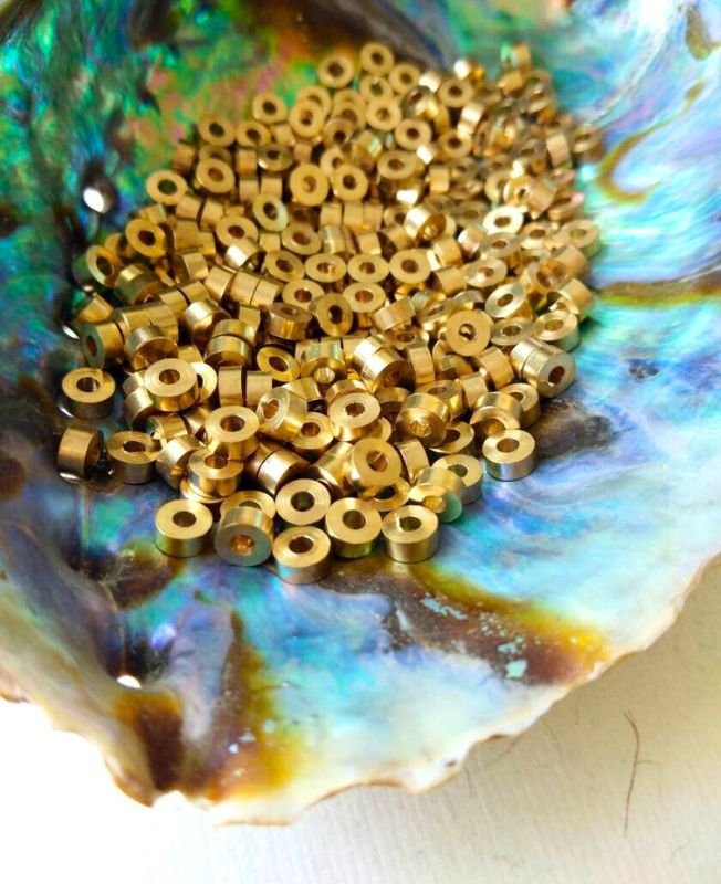 3MM Unique Brass Donut Beads - Image 4