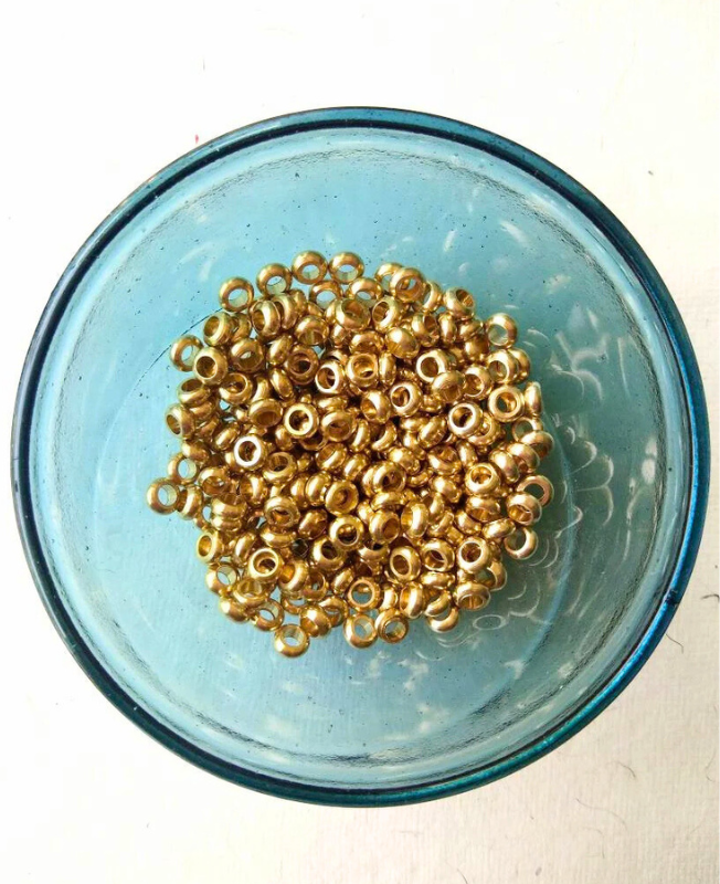 3MM Unique Brass Donut Beads - Image 4