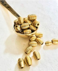 Alternative view of 9MM Brass Pipe Geometric Beads