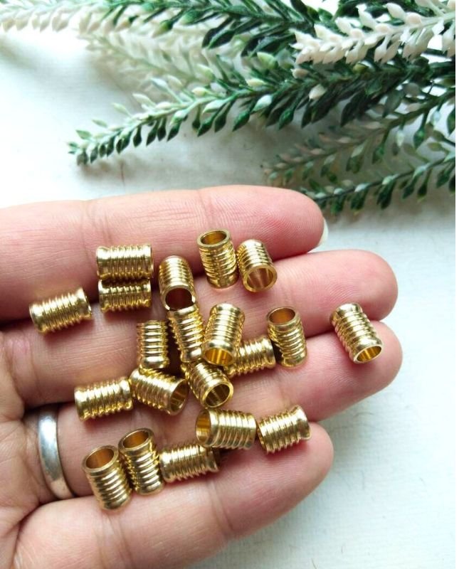 10MM Brass Pipe Geometric Beads - Image 3