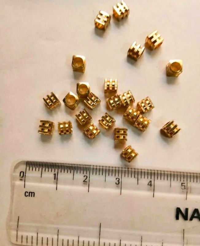 4MM Brass Square Geometric Beads - Image 5