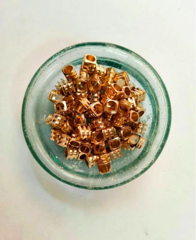 4MM Brass Square Geometric Beads - Image 2