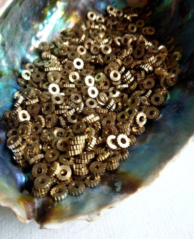 2MM Brass Donuts Geometric Beads - Image 3