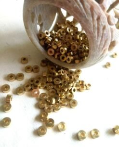 3MM Brass Donuts Geometric Beads