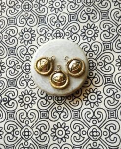 Alternative view of Mystic Brass Loop Snake Charm Pendant