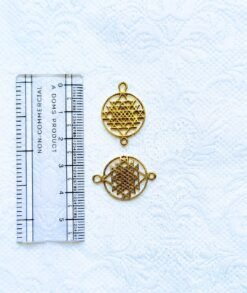 Openwork Sri Yantra charm for spiritual jewelry making
