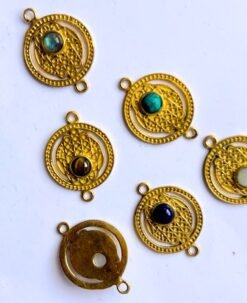 Alternative view of Tree Of Life Brass Stones Charms Connectors