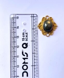 Alternative view of Baroque Bloom Brass Stones Charms Connectors