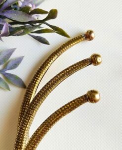 Alternative view of Honeycomb Finish Brass Choker Set