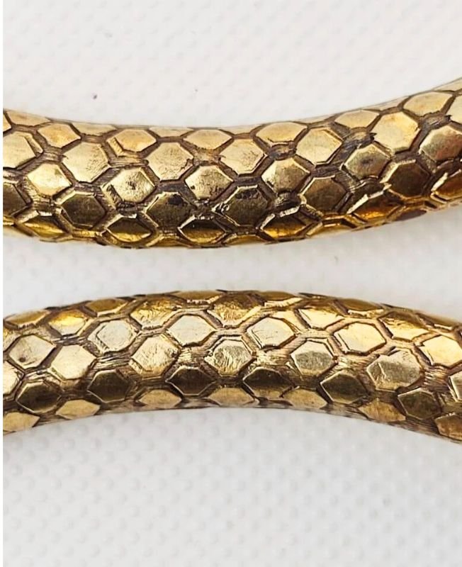 Hexagon Finish Brass Choker Set - Image 5