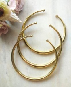 Alternative view of Minimalist Polished Finish Brass Choker Set
