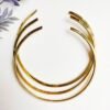 Radiance Sleek Minimalist Brass Choker Set