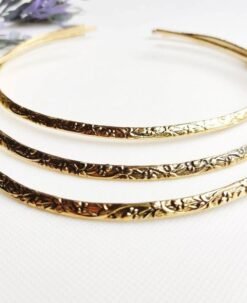 Alternative view of Bloomline Blossom Embossed Brass Choker Set