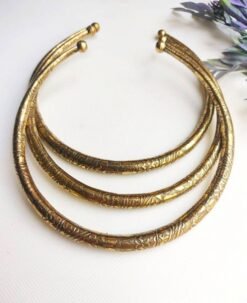 Alternative view of Unique Finish Brass Choker Set