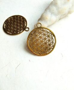 Alternative view of Flower of Life Brass Special Charms