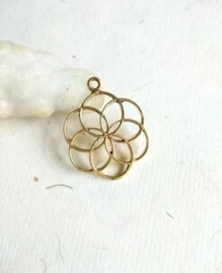 Alternative view of Interlock Sacred Bloom Brass Special Charms
