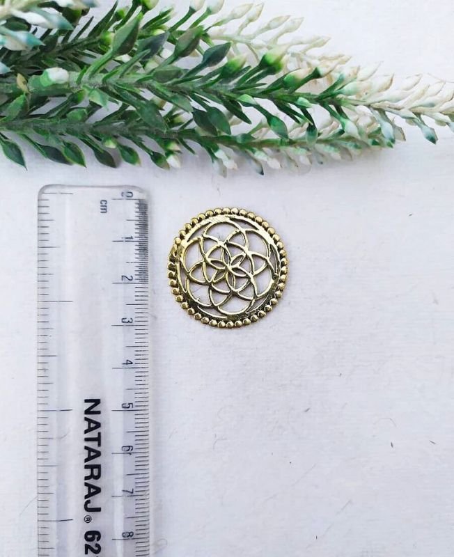 Celestial Bloom Brass Disc Brass Special Charms - Image 3