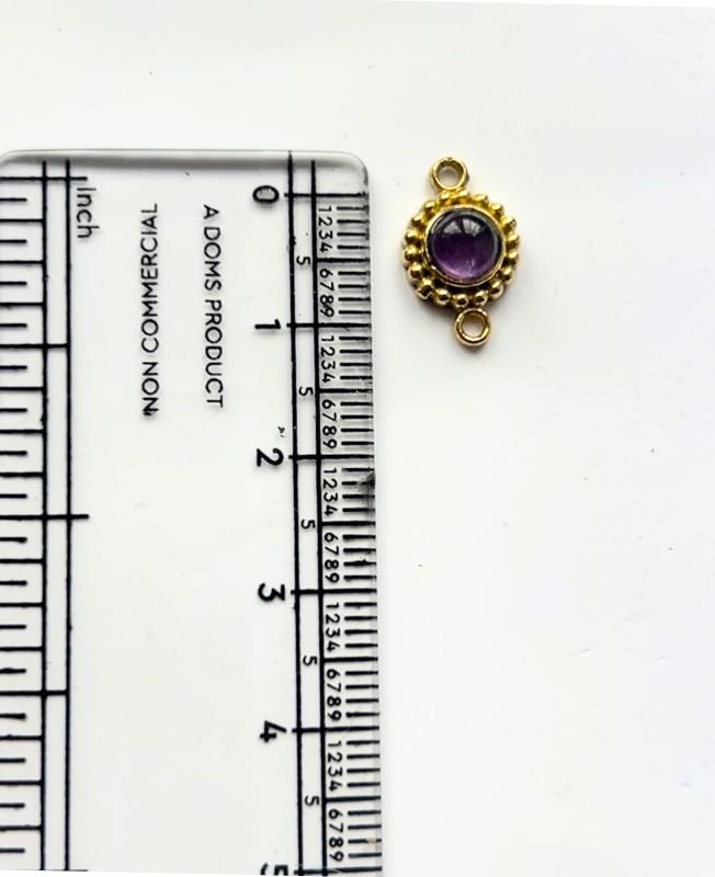 Golden Halo Brass Stones Charms Connectors - Image 3