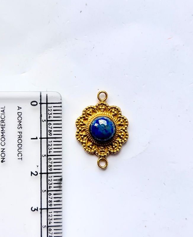 Solid Filigree Brass Stones Charms Connectors - Image 3