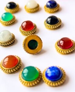 Alternative view of Round Grooved Stones Connectors for Micro Macrame