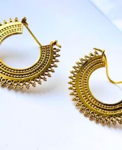 Alternative view of 5/20 Pairs Silhouette Tribal Hoop Brass Earrings