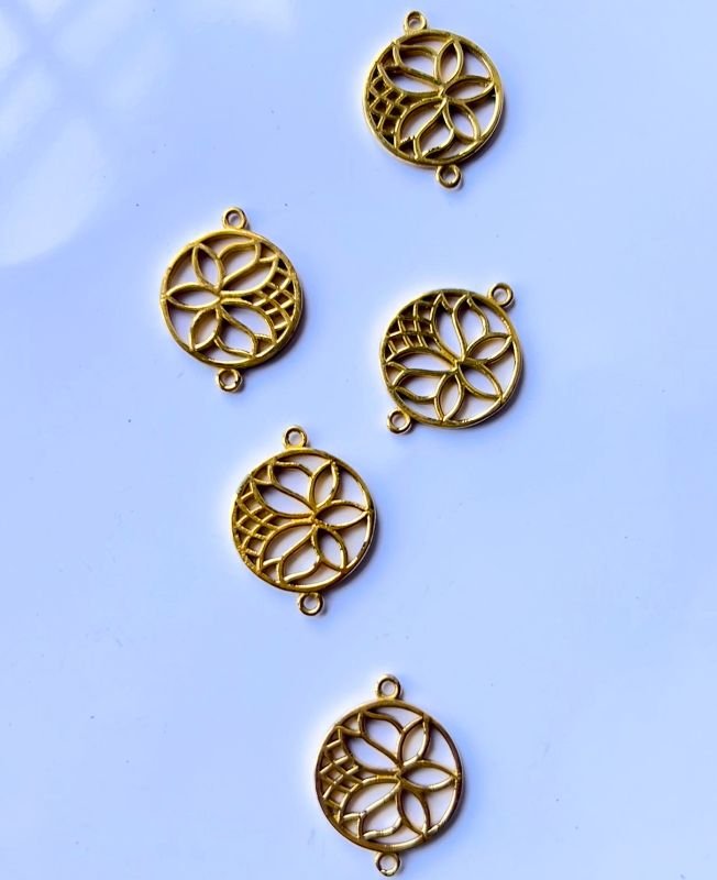 Harmony Golden Petal Connector Brass Special Charms - Image 3