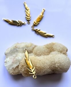Charming Feather Connector Brass Special Charms