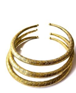 Alternative view of Flower Embossed Detailing Brass Choker Set