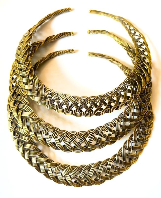 Braided Statement Brass Choker Set - Image 2