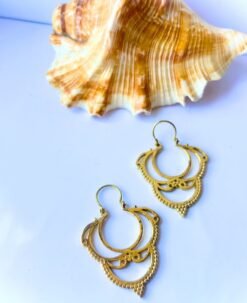 5/20 Pairs Ethnic Loop Brass Earrings