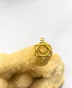 Lucid Lotus Circle Connector Brass Special Charms