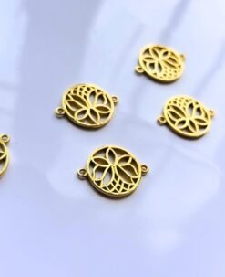 Harmony Golden Petal Connector Brass Special Charms
