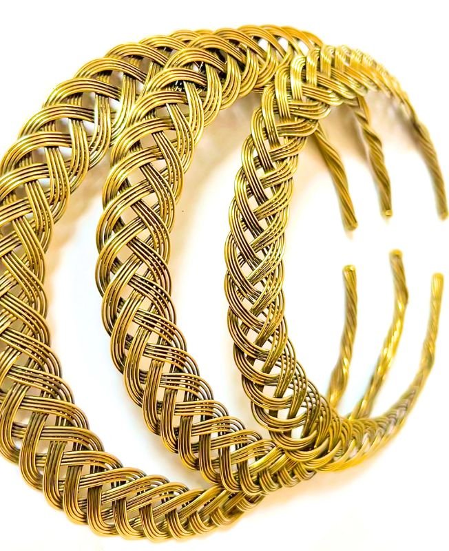 Braided Statement Brass Choker Set - Image 3