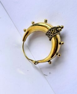 Alternative view of 5/20 Pairs Thick Crescent Hoop Brass Earrings