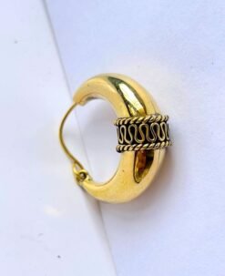 Alternative view of 5/20 Pairs Filigree Center Wrap Brass Earrings