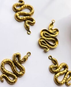 Alternative view of Antique Gold Textured Snake Brass Special Charms