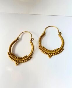 Alternative view of 5/20 Pairs Traditional Hoop Brass Earrings