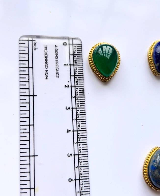 5pcs Teardrop Grooved Stones Connectors for Micro Macrame - Image 3