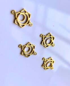 Alternative view of Lucid Lotus Circle Connector Brass Special Charms