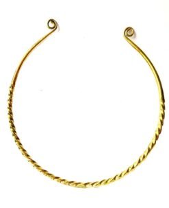 Alternative view of Ethnic Twisted Torque Finish Brass Choker Set