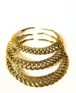 Braided Statement Brass Choker Set
