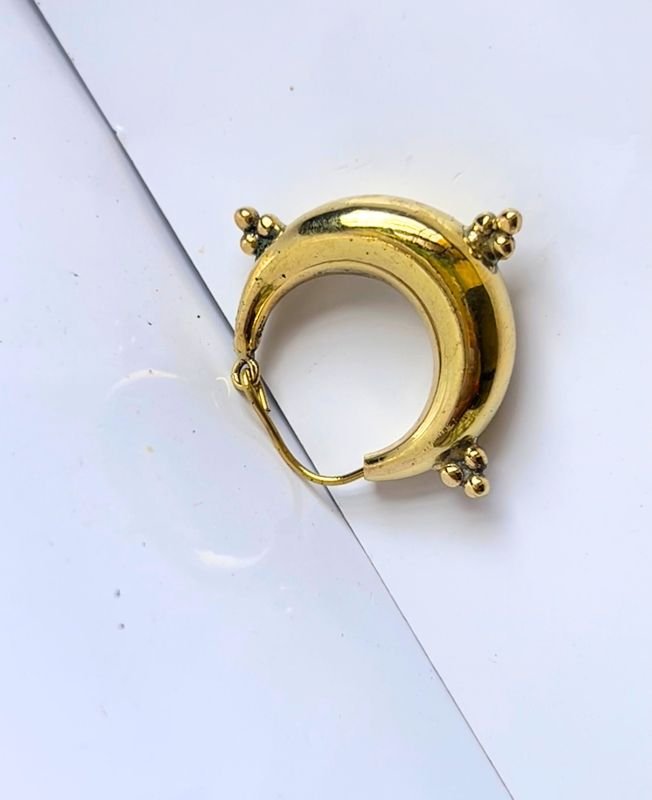 5/20 Pairs Spherical Hoop Brass Earrings - Image 2
