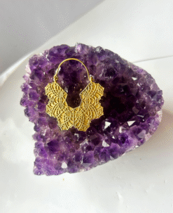 5/20 Pairs Filigree Statement Hoop Brass Earrings