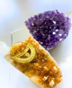 5/20 Pairs Boho Luxe Hoop Brass Earrings