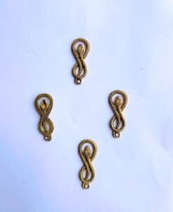 Alternative view of Infinity Serpent Charm in Antique Gold Brass Special Charms